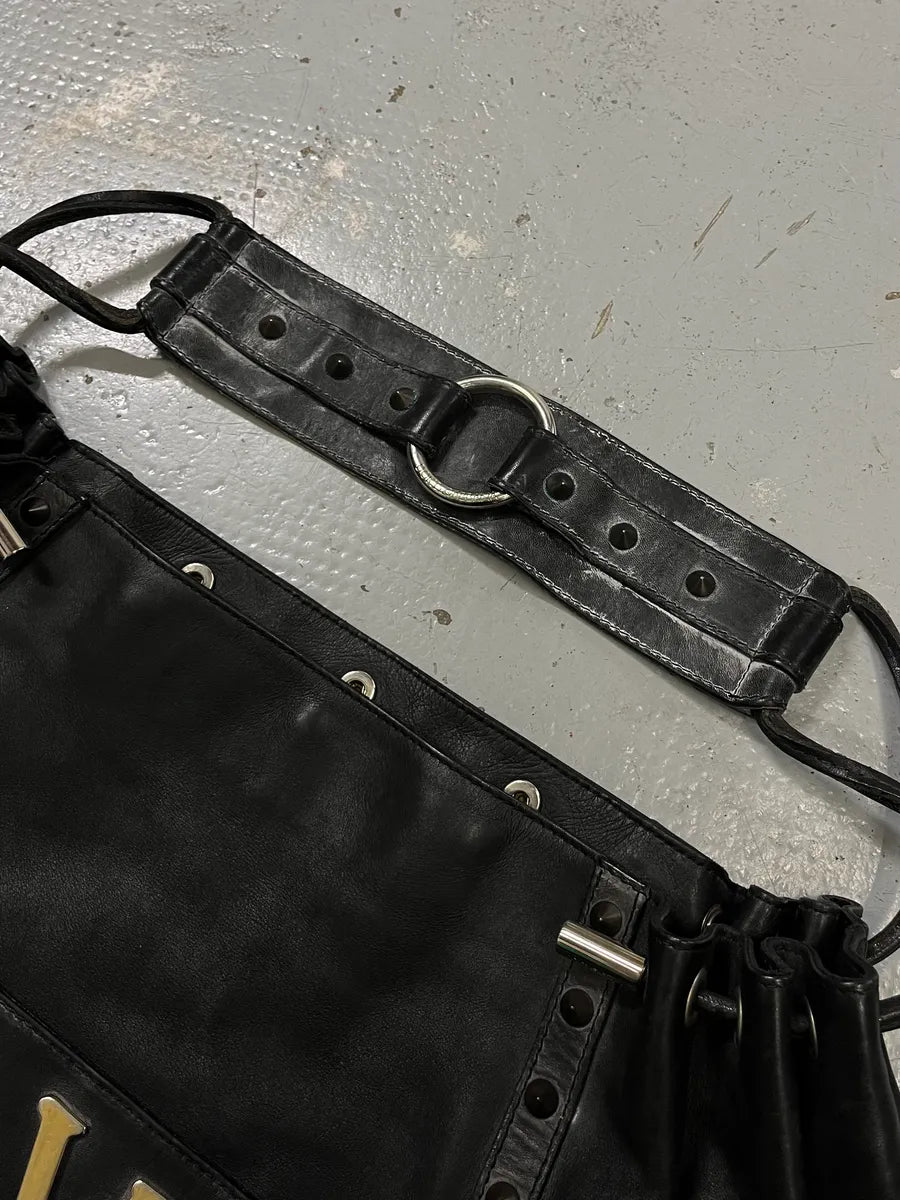 SS2003 Dolce & Gabbana Love Black Leather Handle Bag OlEArpH 3