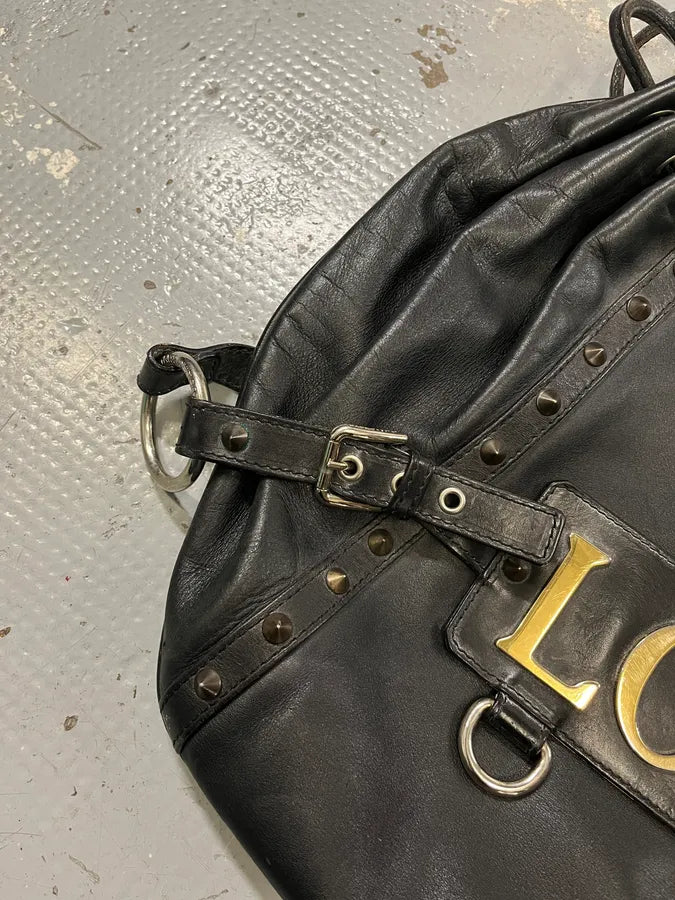 SS2003 Dolce & Gabbana Love Black Leather Handle Bag OlEArpH 4
