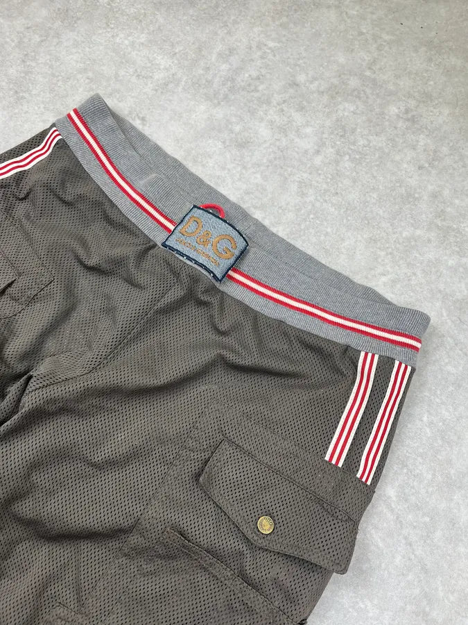 SS2003 Dolce & Gabbana Mesh Military Khaki Cargo Pants mKLjLYT 5