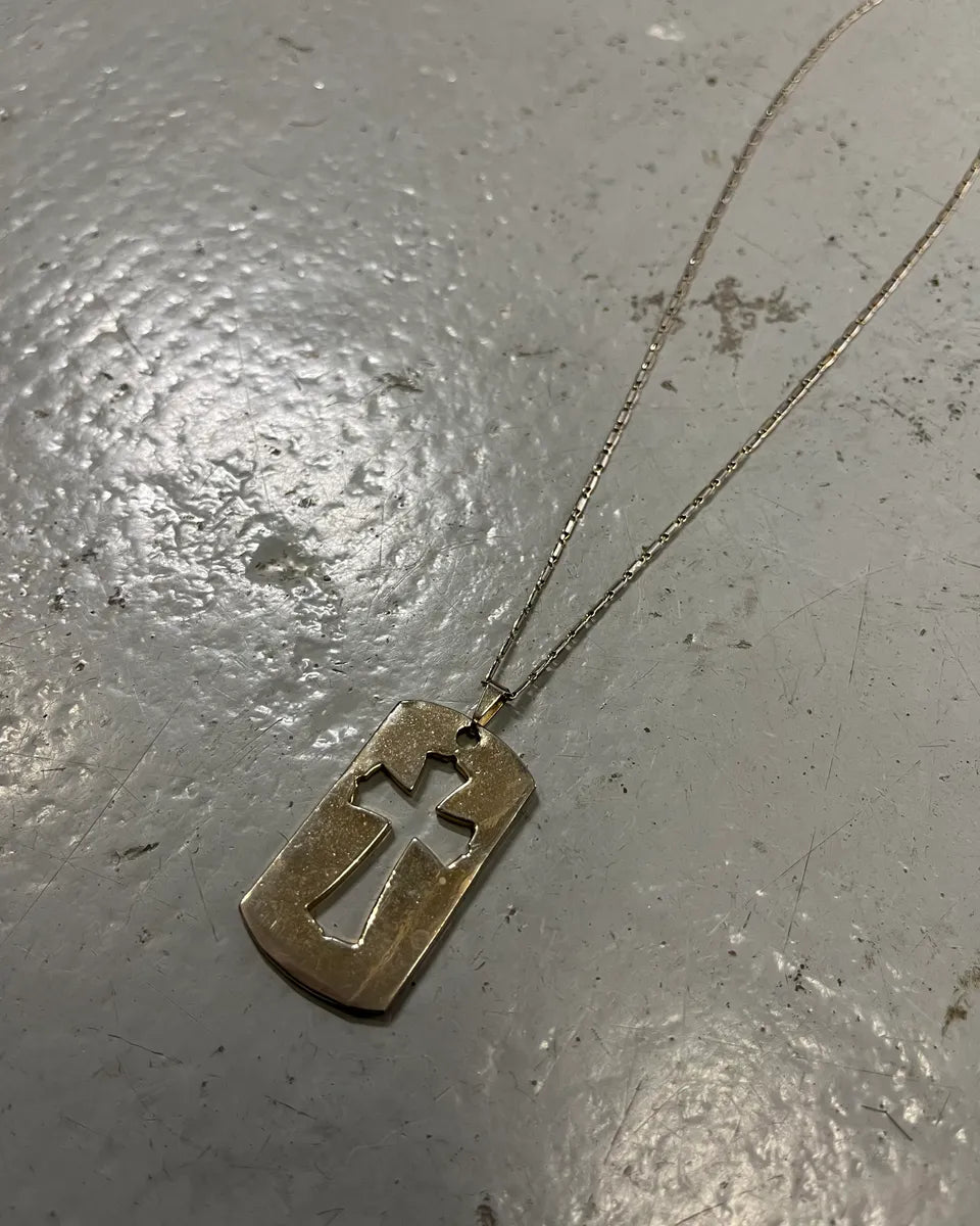 SS2003 Dolce & Gabbana Metal Cross Pendant Necklace WQFPJMV 7