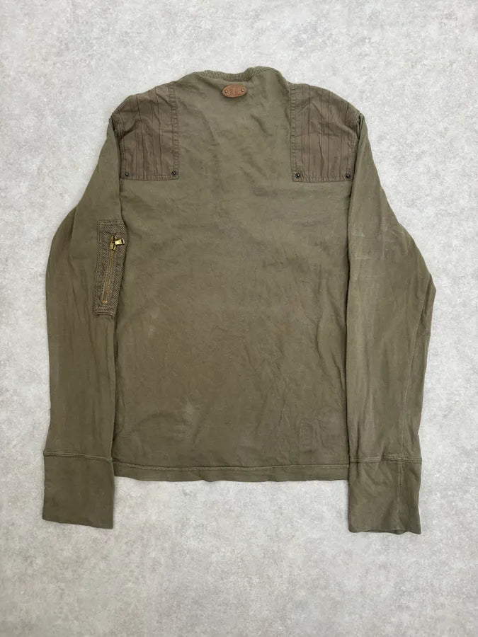 SS2003 Dolce & Gabbana Military Green Cargo Henley Longsleeves USADNVl 7