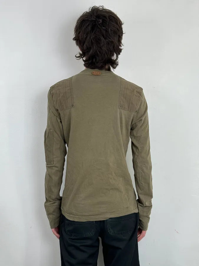 SS2003 Dolce & Gabbana Military Green Cargo Henley Longsleeves USADNVl 2