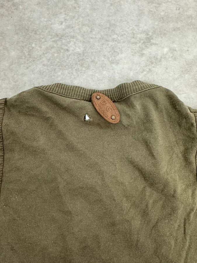 SS2003 Dolce & Gabbana Military Green Cargo Henley Longsleeves USADNVl 10