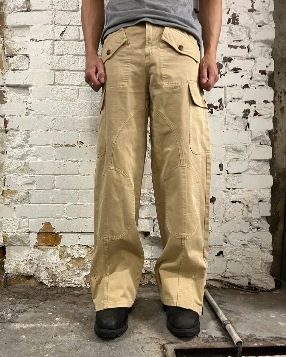 SS2003 Dolce & Gabbana Multi-Pocket Combat Beige Cargo Pants wiprwzN 0