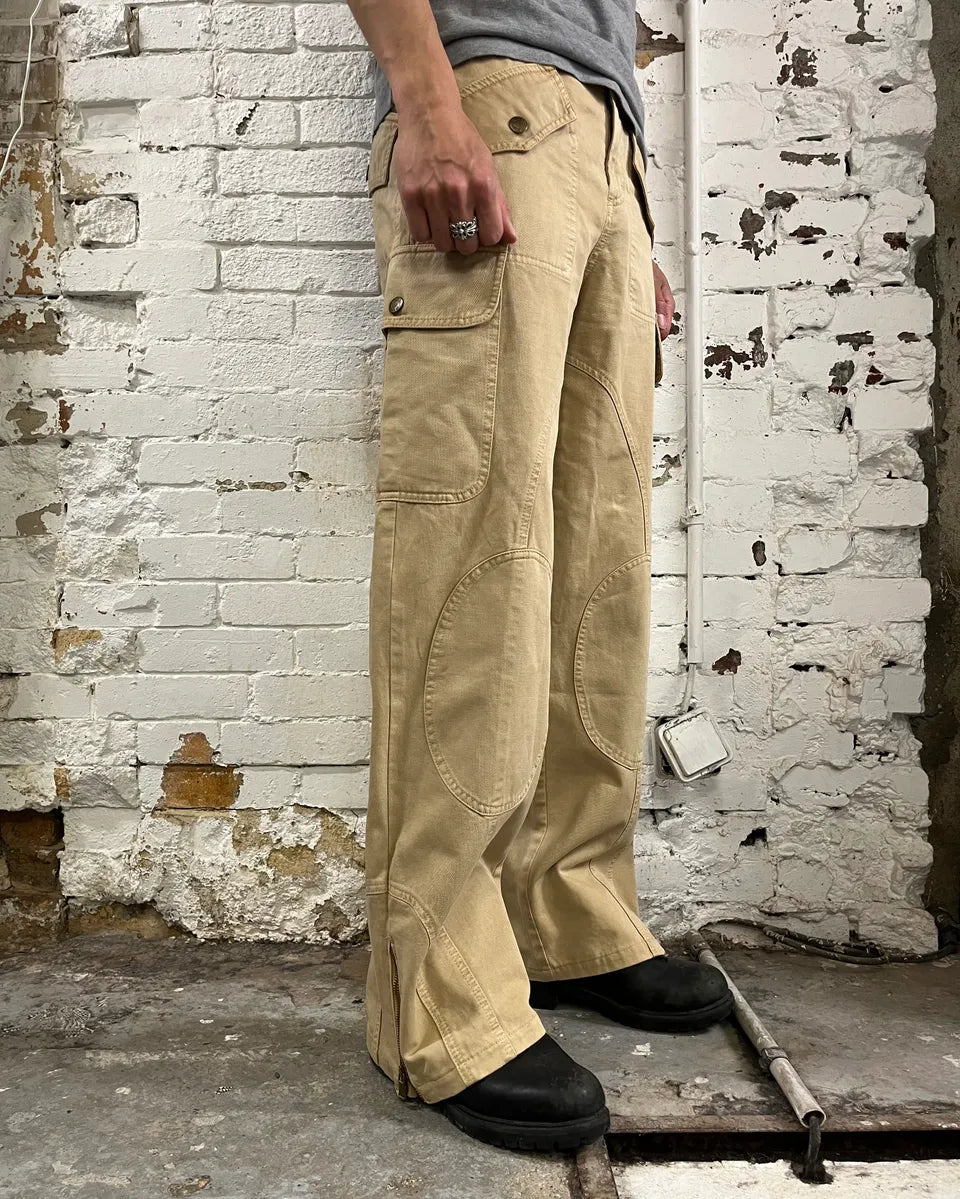 SS2003 Dolce & Gabbana Multi-Pocket Combat Beige Cargo Pants wiprwzN 1