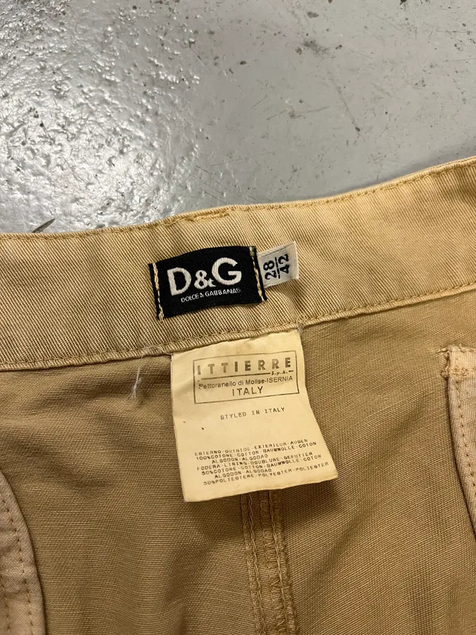 SS2003 Dolce & Gabbana Multi-Pocket Combat Beige Cargo Pants wiprwzN 10