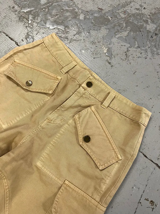 SS2003 Dolce & Gabbana Multi-Pocket Combat Beige Cargo Pants wiprwzN 5