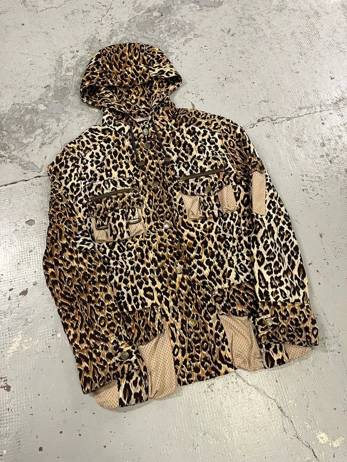 SS2003 Dolce & Gabbana Multi-Pocket Mesh Leopard Jacket firVcRT 3