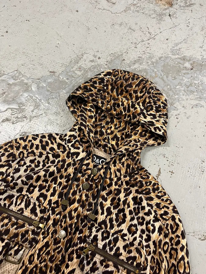 SS2003 Dolce & Gabbana Multi-Pocket Mesh Leopard Jacket firVcRT 4