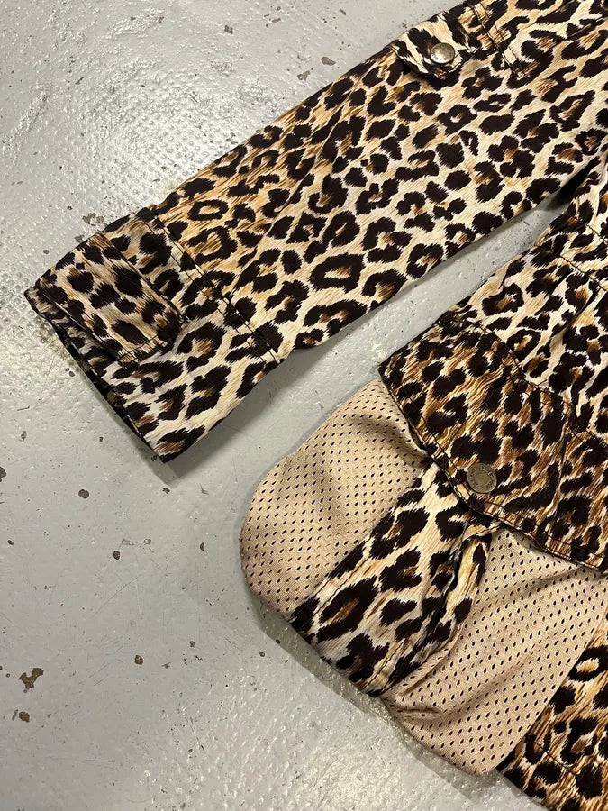 SS2003 Dolce & Gabbana Multi-Pocket Mesh Leopard Jacket firVcRT 5