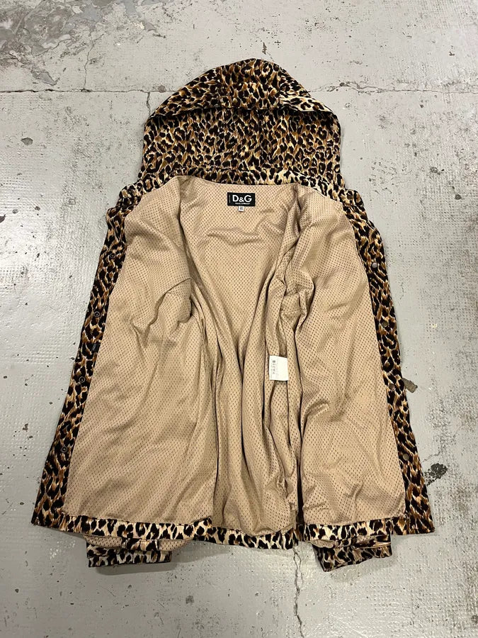 SS2003 Dolce & Gabbana Multi-Pocket Mesh Leopard Jacket firVcRT 7
