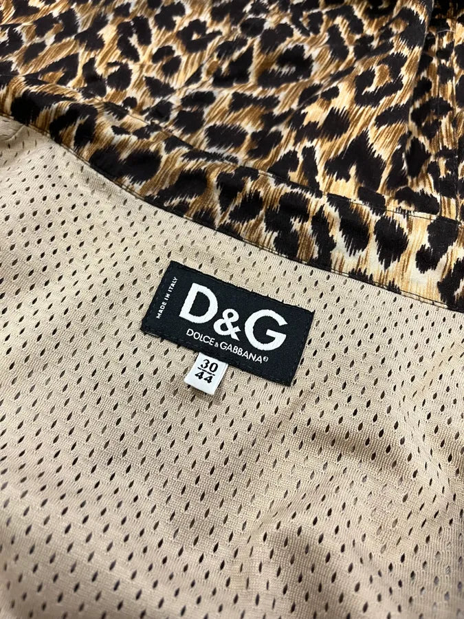 SS2003 Dolce & Gabbana Multi-Pocket Mesh Leopard Jacket firVcRT 8