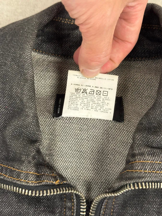 SS2003 Dolce & Gabbana Navy Blue Multi-Zip Denim Jacket kmZHaDc 9