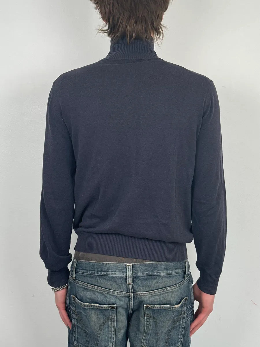 SS2003 Dolce & Gabbana Navy Buttoned Classy Sweater OtKQrzr 2