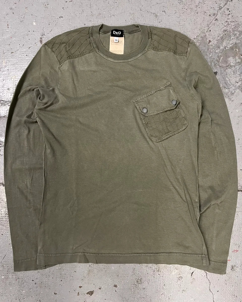 SS2003 Dolce & Gabbana Olive Cargo Longsleeves (M/L) BuhelwC 0