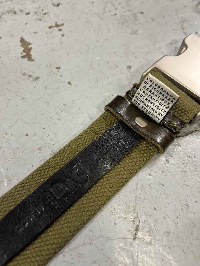 SS2003 Dolce & Gabbana Olive Military Belt XooBudE 7