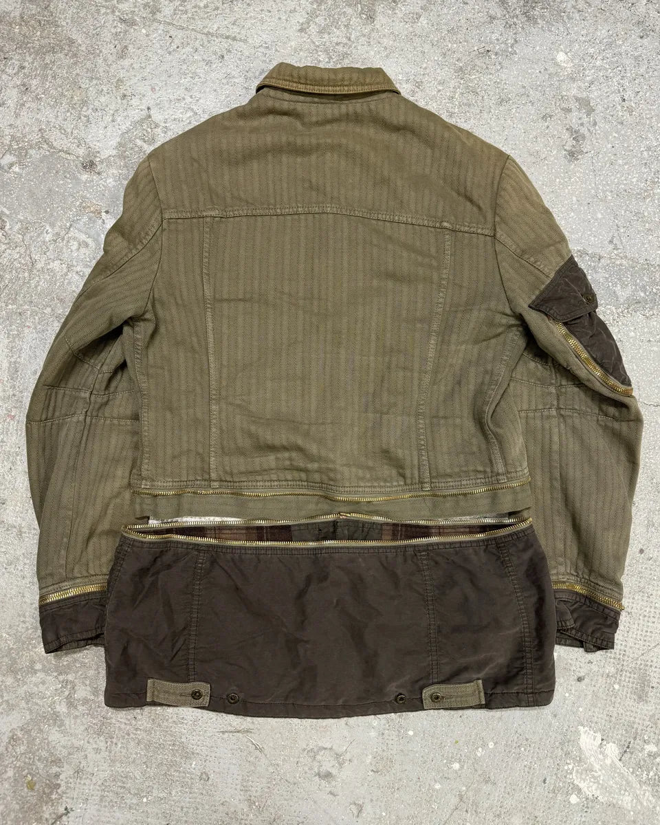 SS2003 Dolce & Gabbana Olive Military Cardo Detachable Zip Shirt Jacket (L) 1