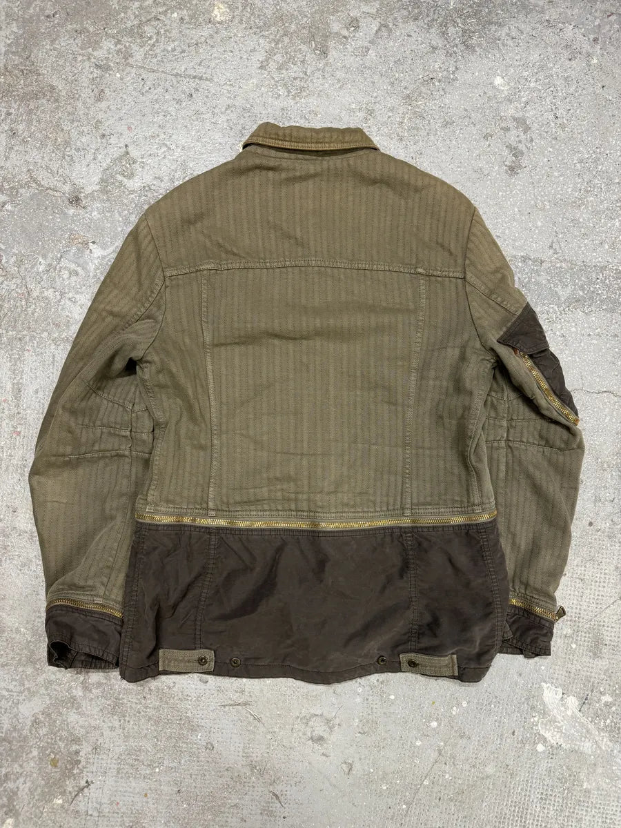 SS2003 Dolce & Gabbana Olive Military Cardo Detachable Zip Shirt Jacket (L) 3