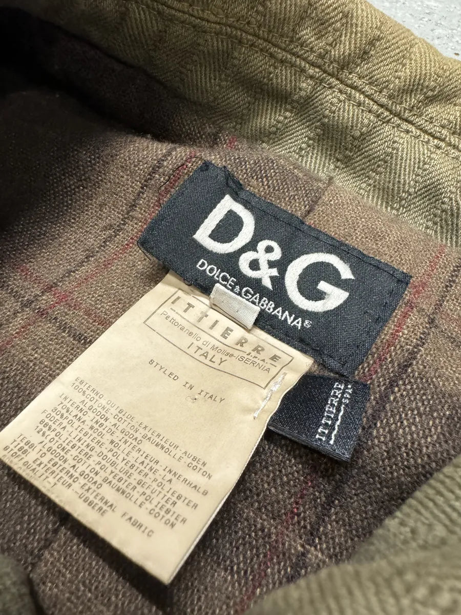 SS2003 Dolce & Gabbana Olive Military Cardo Detachable Zip Shirt Jacket (L) 7