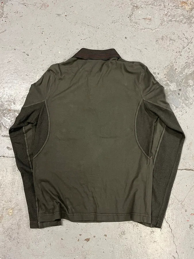 SS2003 Dolce & Gabbana Olive Military Utility Polo Shirt UrAcWkx 4