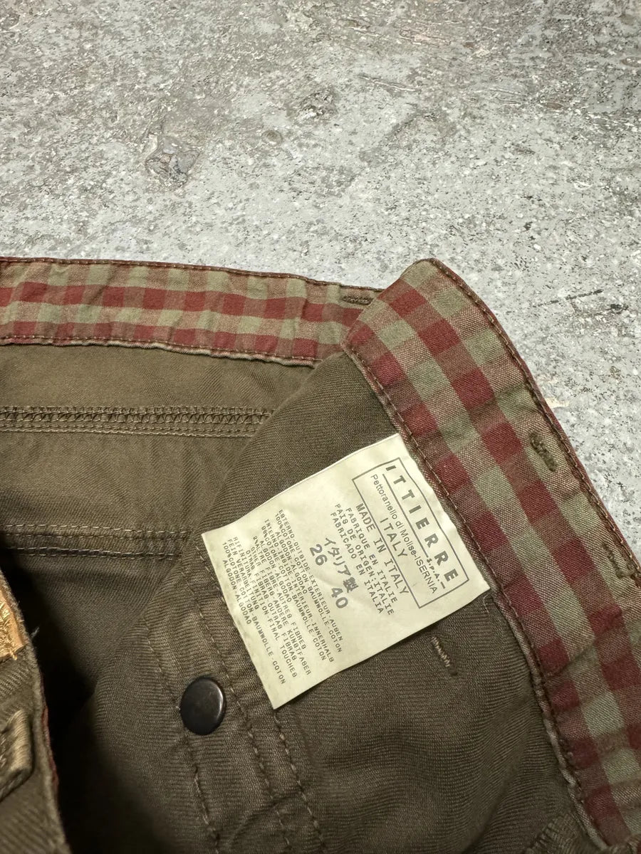 SS2003 Dolce & Gabbana Olive Multi Pockets Cargo Pants (M) IQOshyO 6