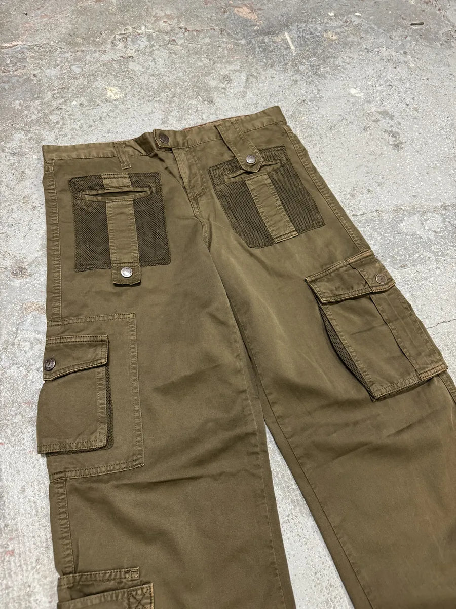 SS2003 Dolce & Gabbana Olive Multi Pockets Cargo Pants (M) IQOshyO 7