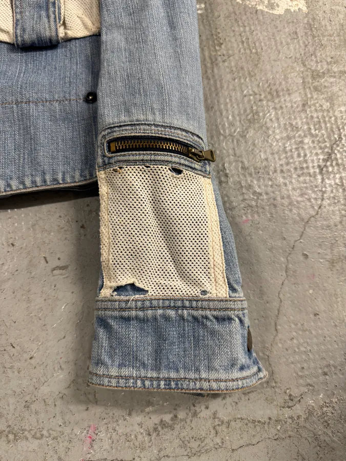 SS2003 Dolce & Gabbana Parachute Denim Cargo Cropped Jacket (M) uqfGytD 4