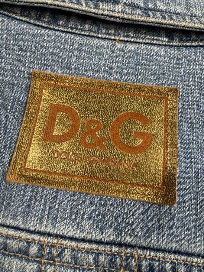 SS2003 Dolce & Gabbana Parachute Denim Cargo Cropped Jacket (M) uqfGytD 5