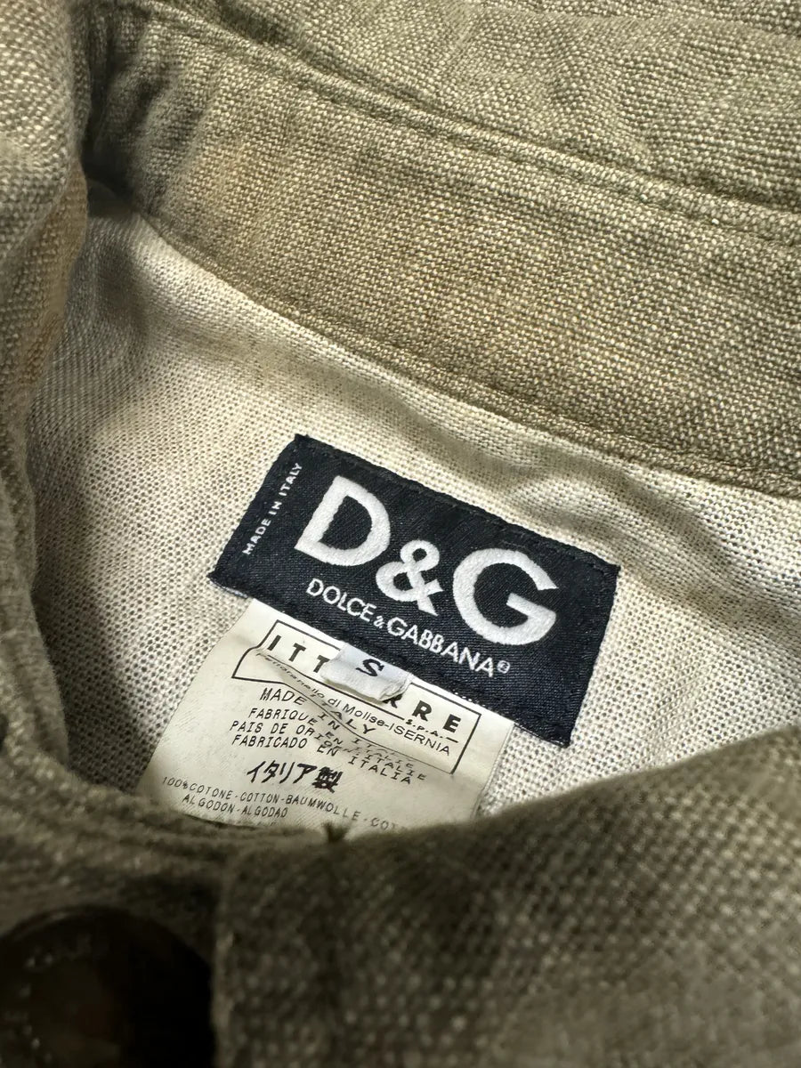 SS2003 Dolce & Gabbana Rebel Combat Hooded Denim Jacket (S) DsxqtqA 10