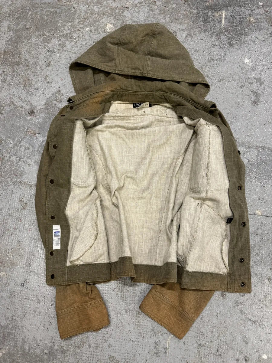 SS2003 Dolce & Gabbana Rebel Combat Hooded Denim Jacket (S) DsxqtqA 11