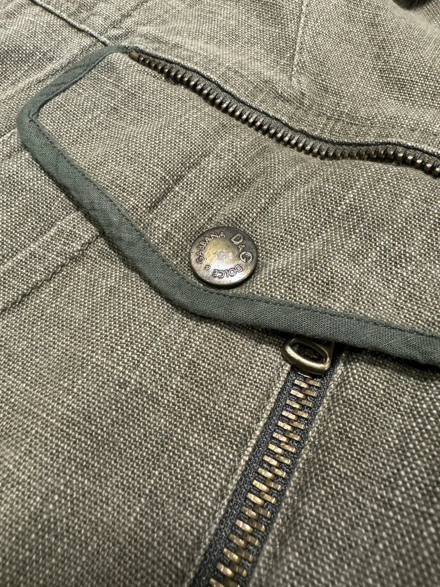 SS2003 Dolce & Gabbana Rebel Combat Hooded Denim Jacket (S) DsxqtqA 9