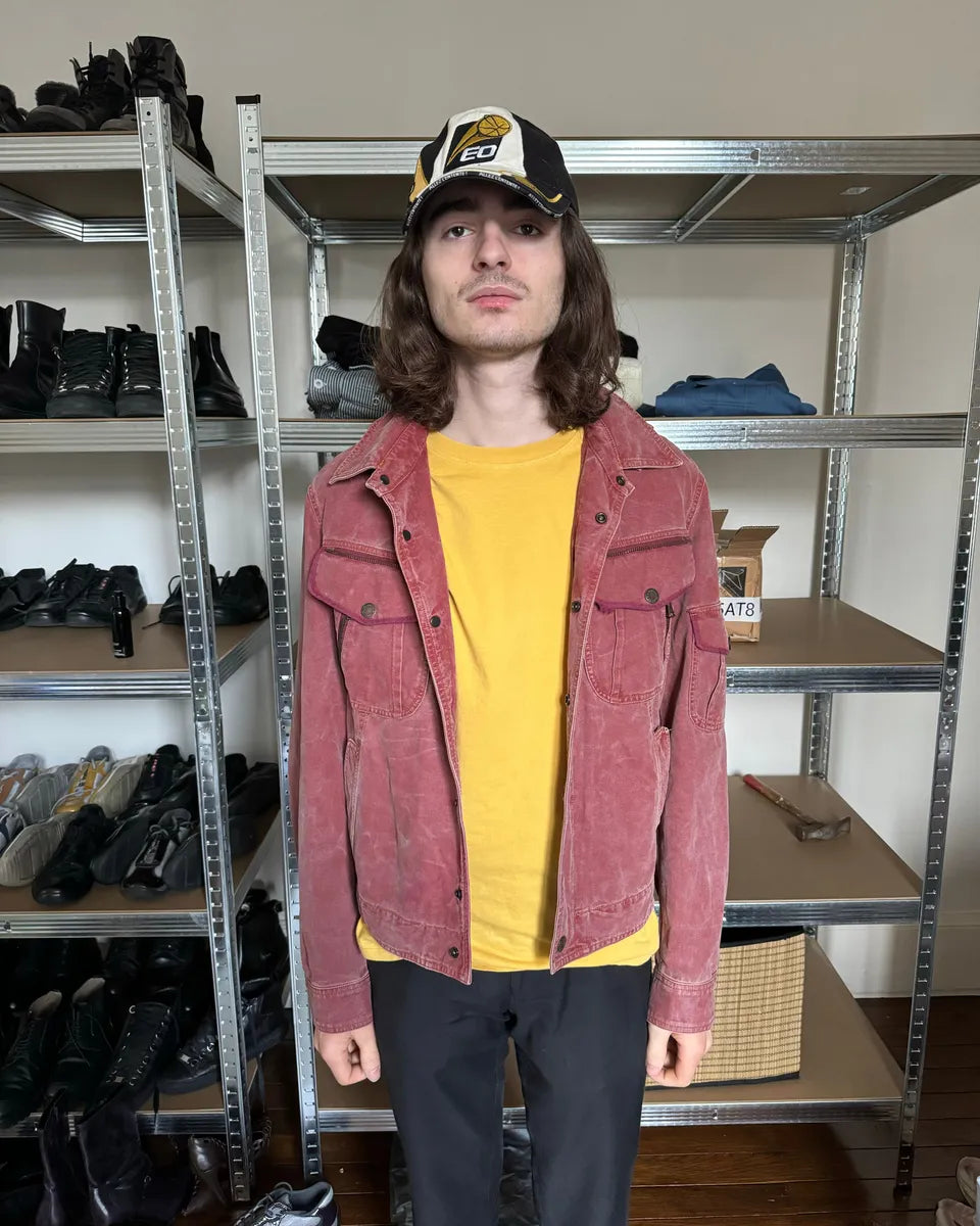 SS2003 Dolce & Gabbana Rebel Combat Red Hooded Jacket quOPJLS 2