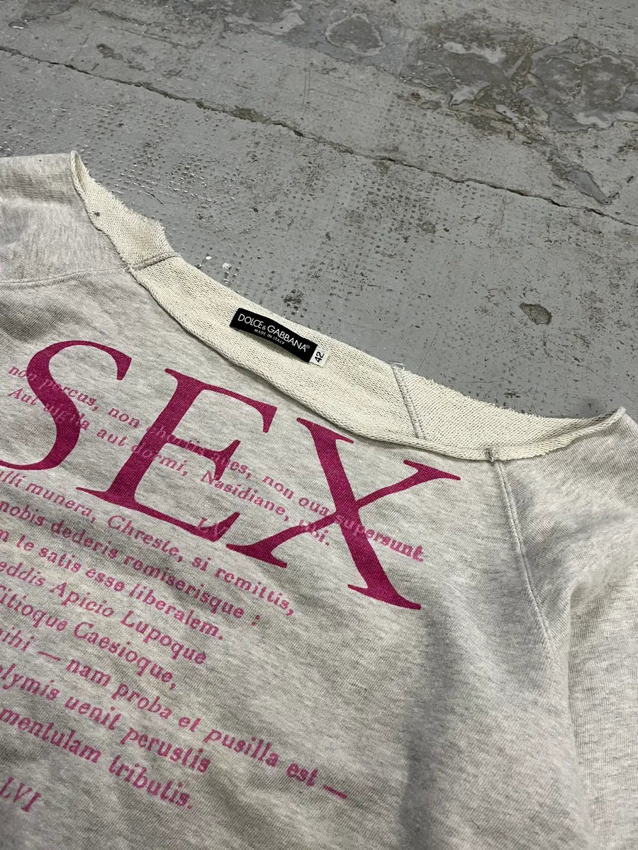 SS2003 Dolce & Gabbana Sex Grey Sweater JWAruOf 4