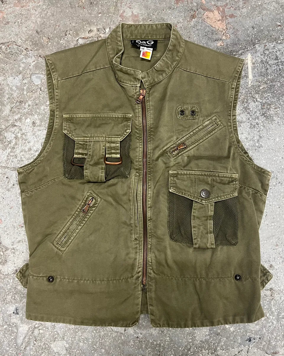 SS2003 Dolce & Gabbana Kaki Cargo Combat Vest (XS/S) 0