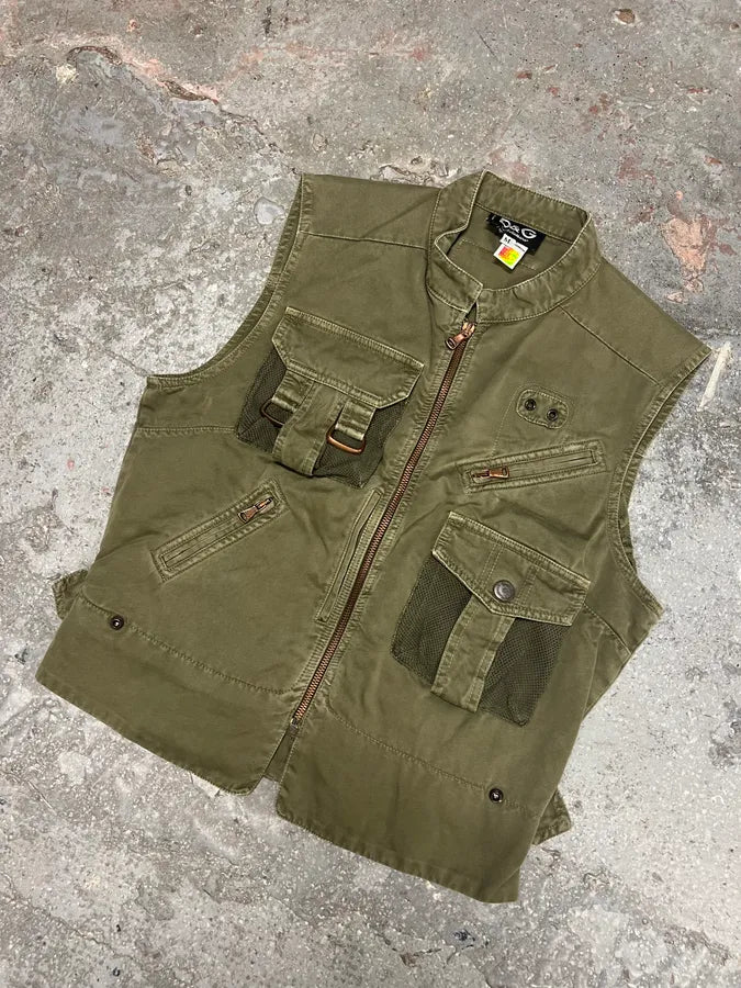 SS2003 Dolce & Gabbana Kaki Cargo Combat Vest (XS/S) 4