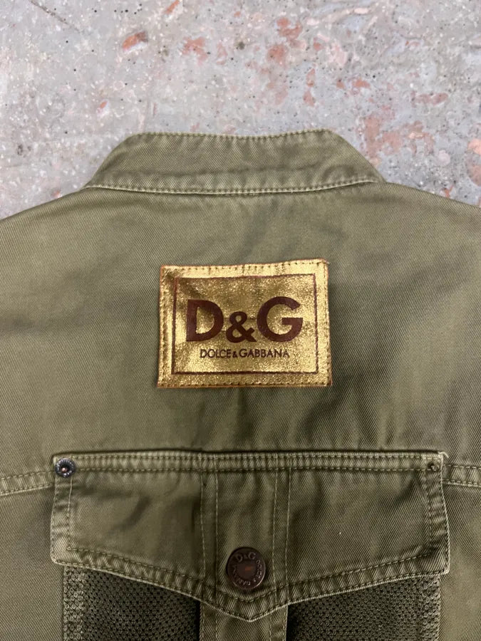 SS2003 Dolce & Gabbana Kaki Cargo Combat Vest (XS/S) 5