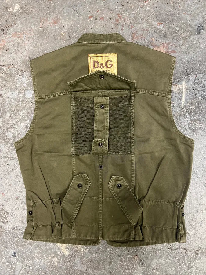 SS2003 Dolce & Gabbana Kaki Cargo Combat Vest (XS/S) 6