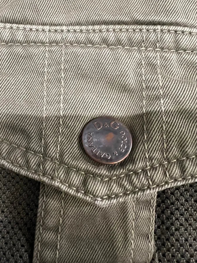 SS2003 Dolce & Gabbana Kaki Cargo Combat Vest (XS/S) 10