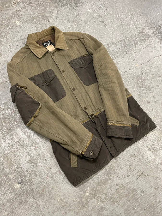 SS2003 Dolce & Gabbana Split Zip Military Jacket (XL) 1