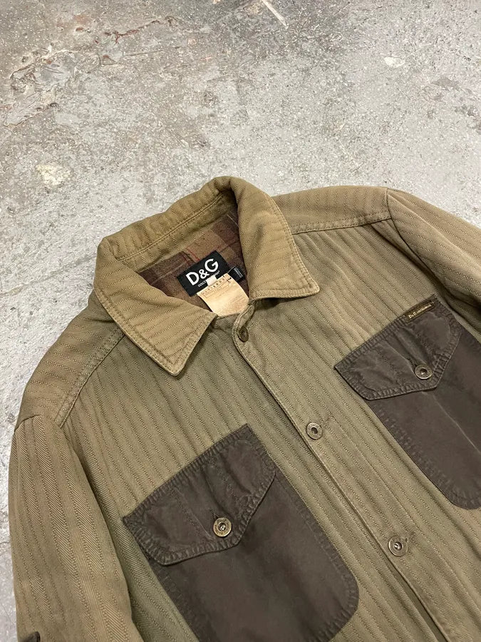 SS2003 Dolce & Gabbana Split Zip Military Jacket (XL) 3