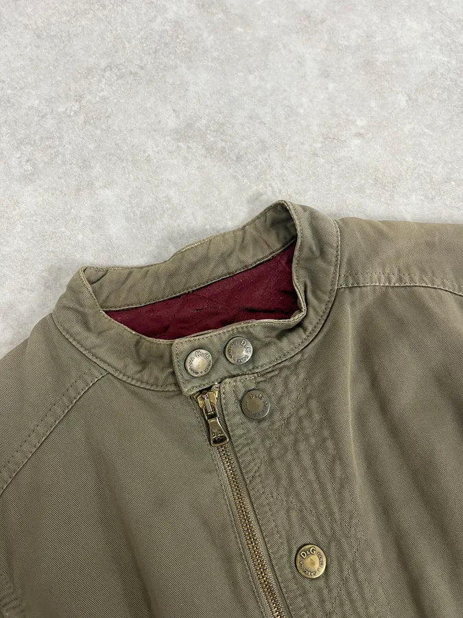 SS2003 Dolce & Gabbana Vertical Multi-Zip Khaki Jacket mxTIbur 4