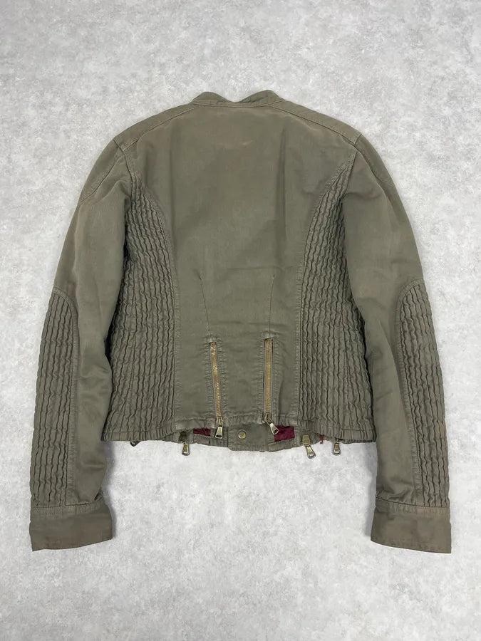 SS2003 Dolce & Gabbana Vertical Multi-Zip Khaki Jacket mxTIbur 5