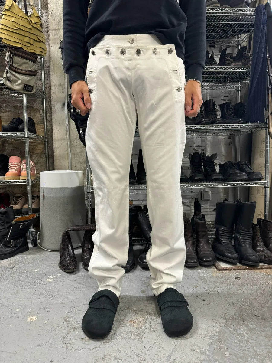 SS2003 Dolce & Gabbana White Sex Back Zip Pants mBchgNy 1