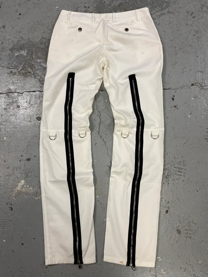 SS2003 Dolce & Gabbana White Sex Back Zip Pants mBchgNy 2