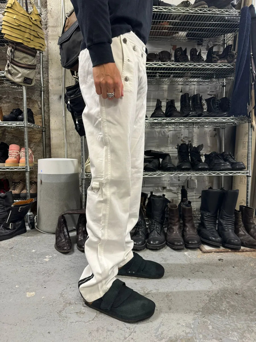 SS2003 Dolce & Gabbana White Sex Back Zip Pants mBchgNy 4