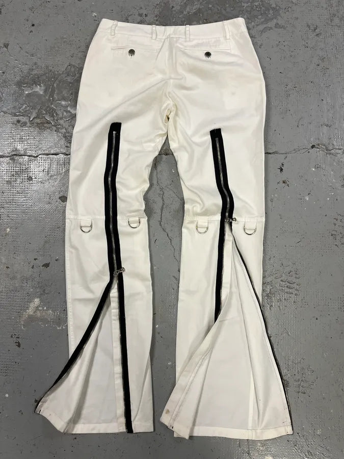 SS2003 Dolce & Gabbana White Sex Back Zip Pants mBchgNy 7