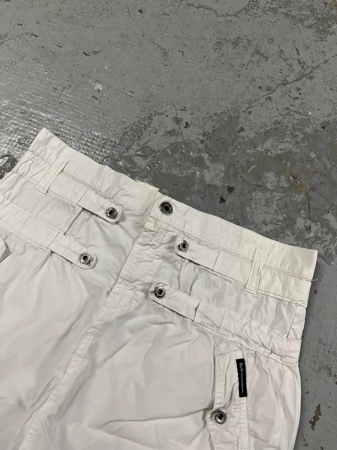 SS2003 Dolce & Gabbana White Utility Skirt (M) jXQJHdW 1