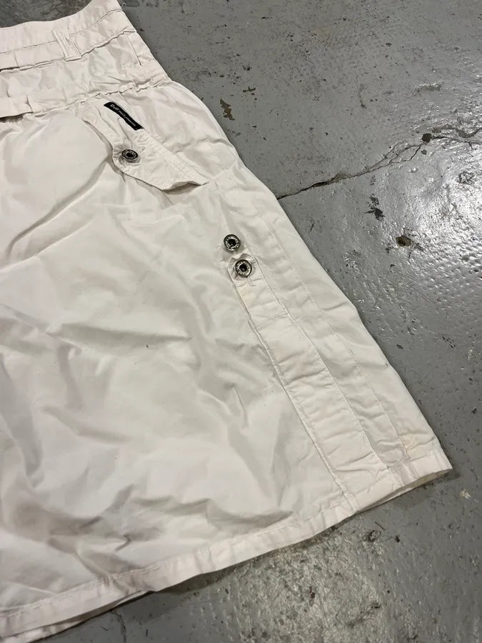 SS2003 Dolce & Gabbana White Utility Skirt (M) jXQJHdW 2