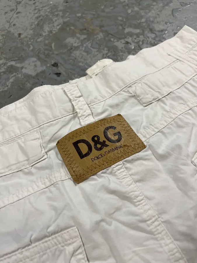 SS2003 Dolce & Gabbana White Utility Skirt (M) jXQJHdW 5