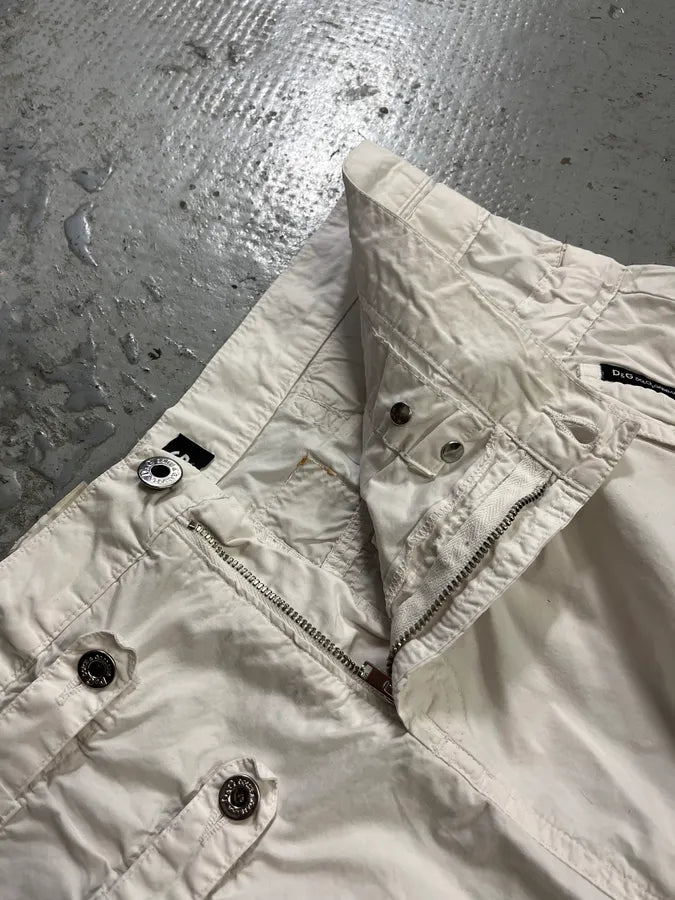 SS2003 Dolce & Gabbana White Utility Skirt (M) jXQJHdW 6